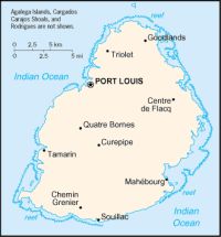 Географическая карта Маврикия