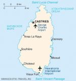 Географическая карта Сент-Люсии