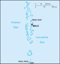 Географическая карта Мальдив