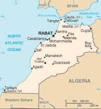 Географическая карта Марокко