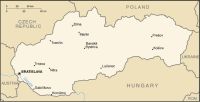 Географическая карта Словакии
