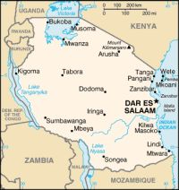 Географическая карта Танзании