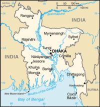 Географическая карта Бангладеш