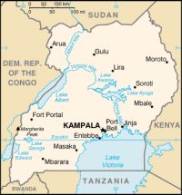 Географическая карта Уганды