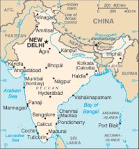 Географическая карта Индии