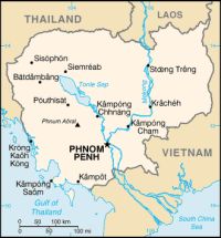 Географическая карта Камбоджи