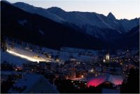 Ночное катание в Davos – Klosters в Швейцарии