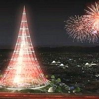 В Бразилии воздвигнут "рождественскую башню"