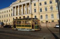 Ретротрамвай снова ходит по центру Хельсинки