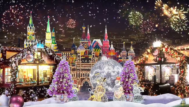 Москва украшается к новогодим праздникам