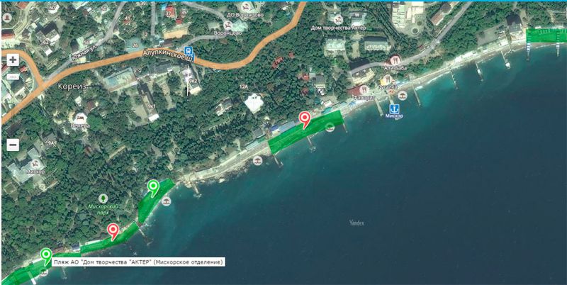 Все пляжи Крыма на одной интерактивной карте