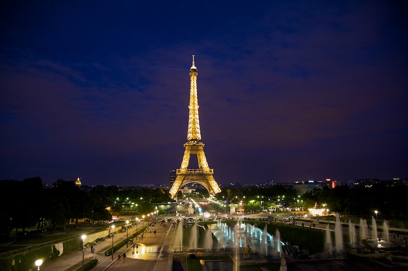 Ночная Эйфелевая башня - Париж, Франция фото #3287