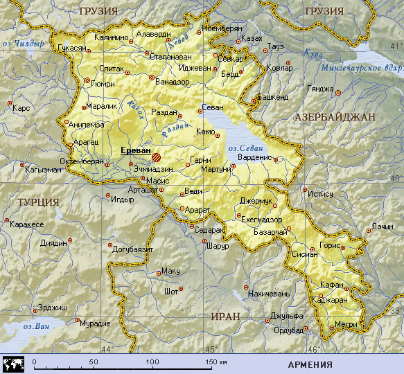 карта Армении
