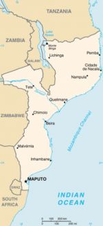 Географическая карта Мозамбика