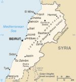 Географическая карта Ливана