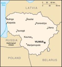 Географическая карта Литвы