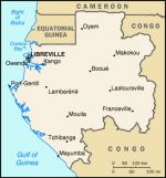 Географическая карта Габона