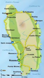 Географическая карта Доминики