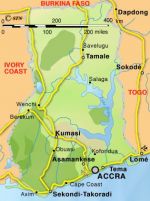 Географическая карта Ганы