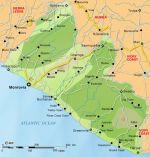 Географическая карта Либерии