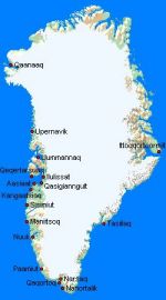 Географическая карта Гренландии