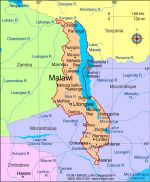 Географическая карта Малави