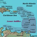 Географическая карта Карибских островов