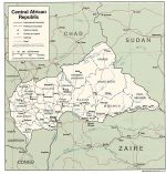 Географическая карта Центральноафриканской Республики