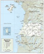 Географическая карта Экваториальной Гвинеи
