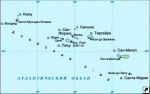 Географическая карта Азорских островов
