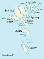 Географическая карта Фарерских островов