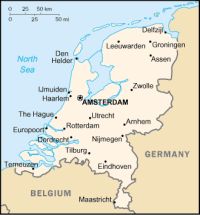 Географическая карта Голландии