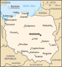 Географическая карта Польши
