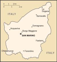 Географическая карта Сан-марино