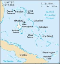 Географическая карта Багамских островов