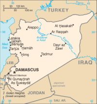 Географическая карта Сирии