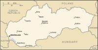 Географическая карта Словакии