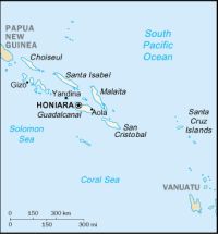 Географическая карта Соломоновых островов