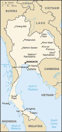 Географическая карта Тайланда