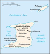 Географическая карта Тринидад и Тобаго