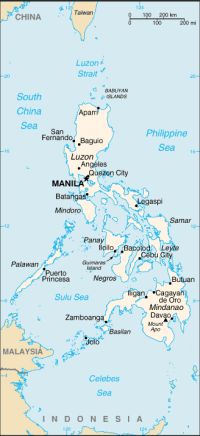 Географическая карта Филиппин