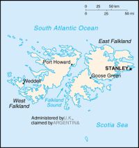 Географическая карта Фолклендских островов