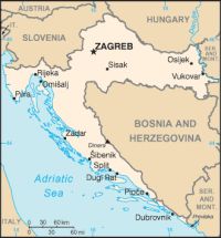 Географическая карта Хорватии