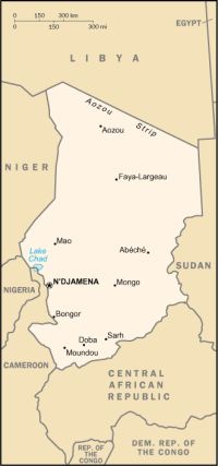 Географическая карта Чада