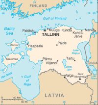 Географическая карта Эстонии