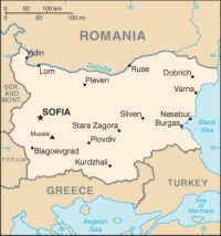Географическая карта Болгарии