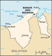 Географическая карта Брунея