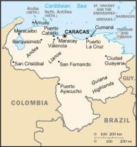 Географическая карта Венесуэлы