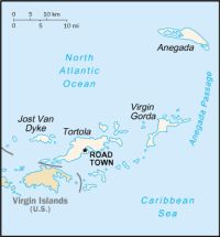 Географическая карта Виргинских островов