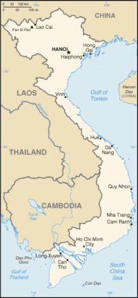 Географическая карта Вьетнама